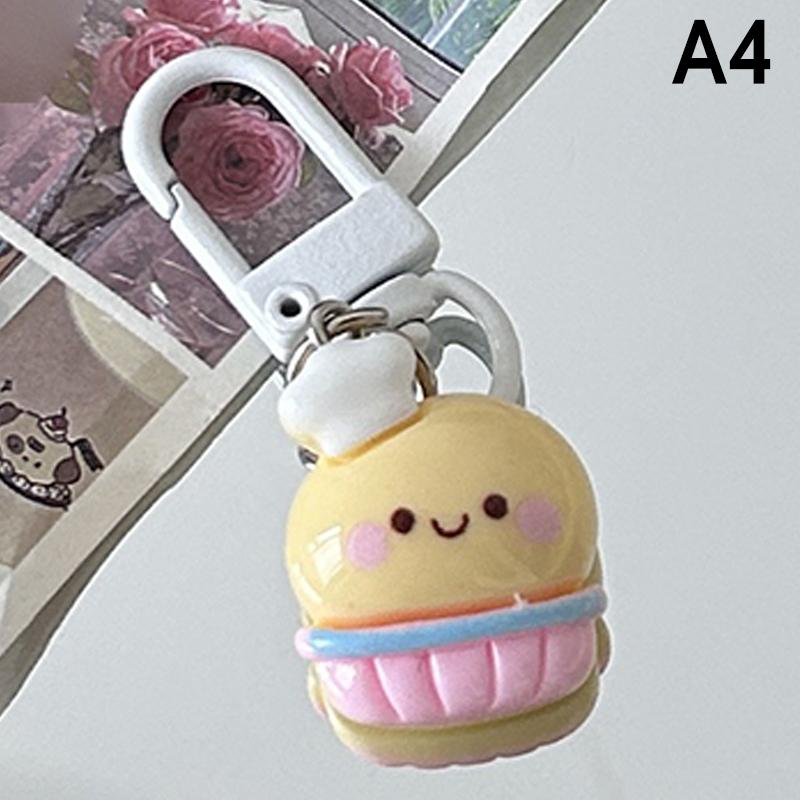 Cartoon Dessert Cookie Cake Toast Keyring  Sweet Doll Pendant Lovely Animal Keychain Backpack Decoration Accessories