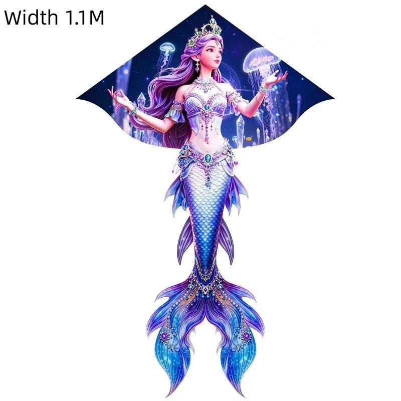 Mermaid Kite Large Cartoon Mermaid Tail Kite Easy To Fly For Adults Kids Beach Park Outdoor Activities Family Trips