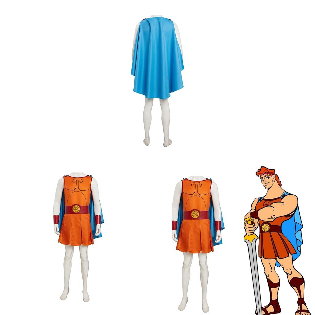 Costume Cosplay di Ercole per Halloween in Tessuto di Poliestere per Fan di Anime