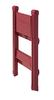 Pearl Metal N-7621 Slim Folding Stepladder, 2-Step, Aluminum, Red