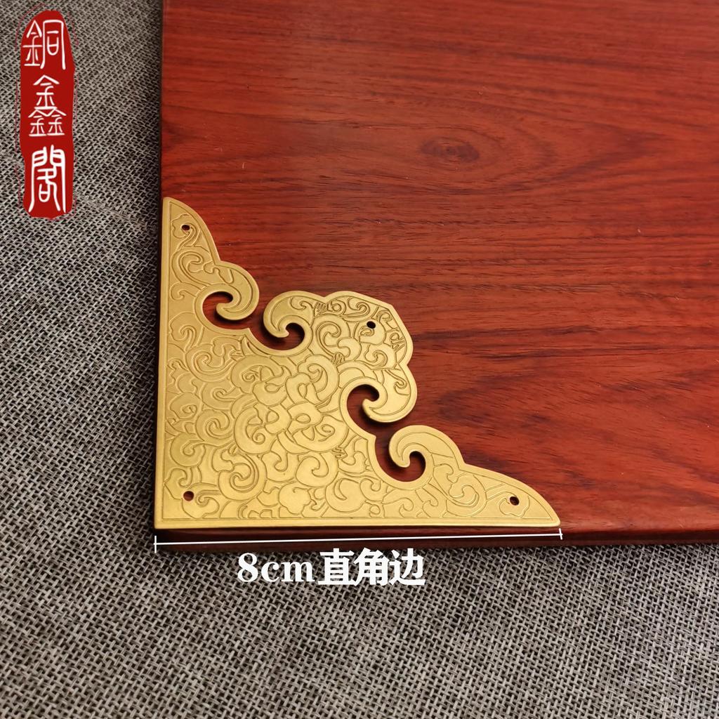 Thickened Antique Corner Cabinet Door Copper Corner Printing Corner Piece Door Furniture Decoration All Copper Corner Piece