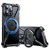 Oatsbasf Z Shape Metal Magsafe Phone Case for iPhone 15 /16 Pro Max Phone Protective Cover Shockproof Bumper W/ Magnetic Ring
