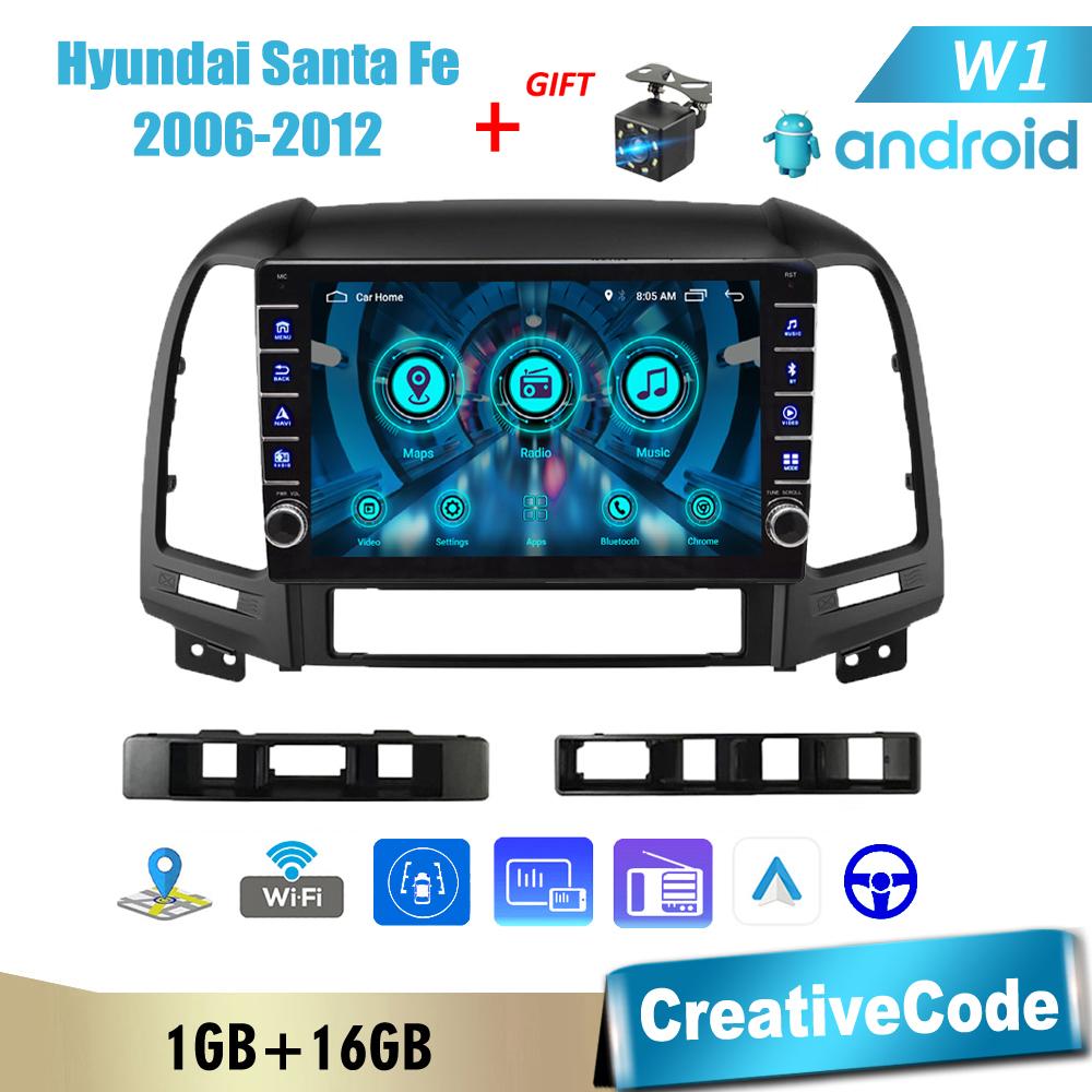 

Автомобильный радиоприемник мультимедийный плеер для Hyundai Santa Fe 2006-2012 с кнопочной ручкой Android 2 Din стерео GPS головное устройство 1 + 16 ГБ