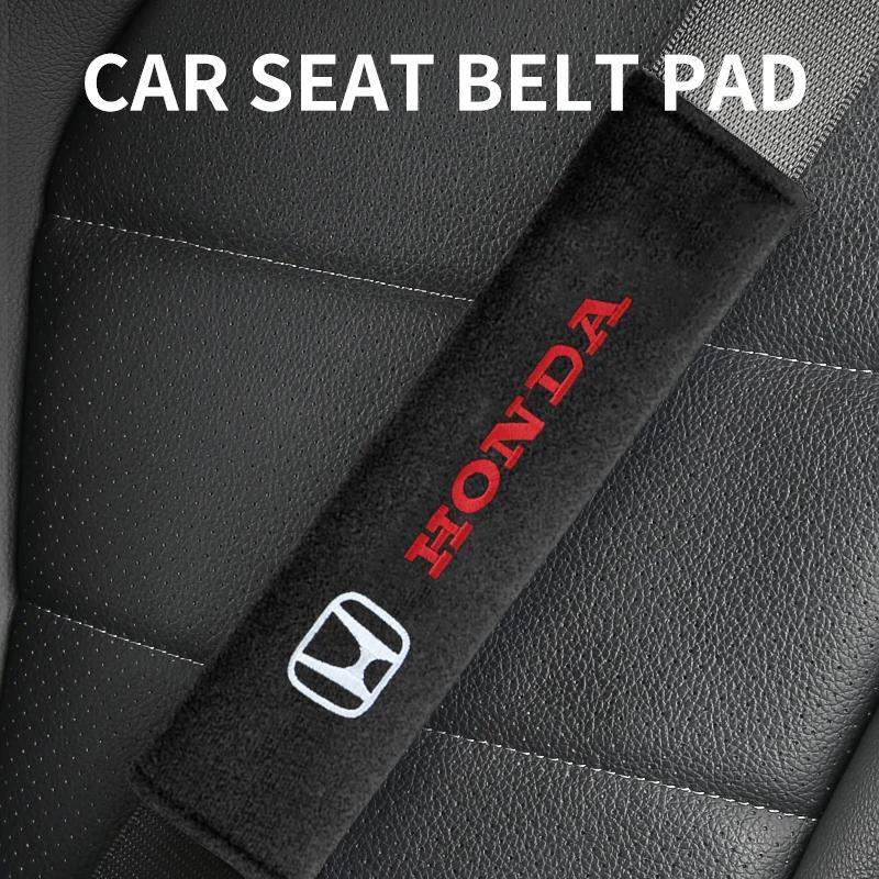 Rbnzy1 1/2Pcs Car Safety Belt Shoulder Cover Pad Plush Seat Belt Shoulder for Honda Mugen Power Civic Accord CRV Hrv Jazz Accessories