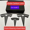 ABS 1PCS 2PCS 3PCS Car Front For Tesla ModeY Model3 Hood Cover  Emblem h Sticker Styling  Body Rear Trunk Badge Decal Accessories