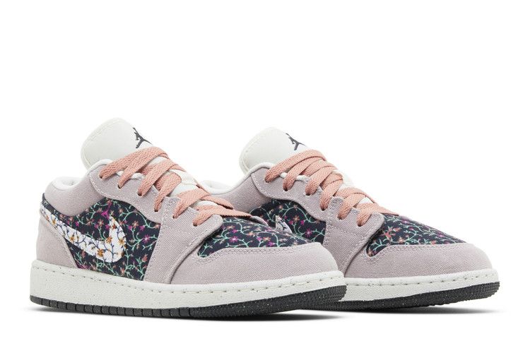 Kids' Sneakers Nike Jordan 1 Low SE Floral (GS) Platinum Violet/Anthracite/Red Stardust/Sail