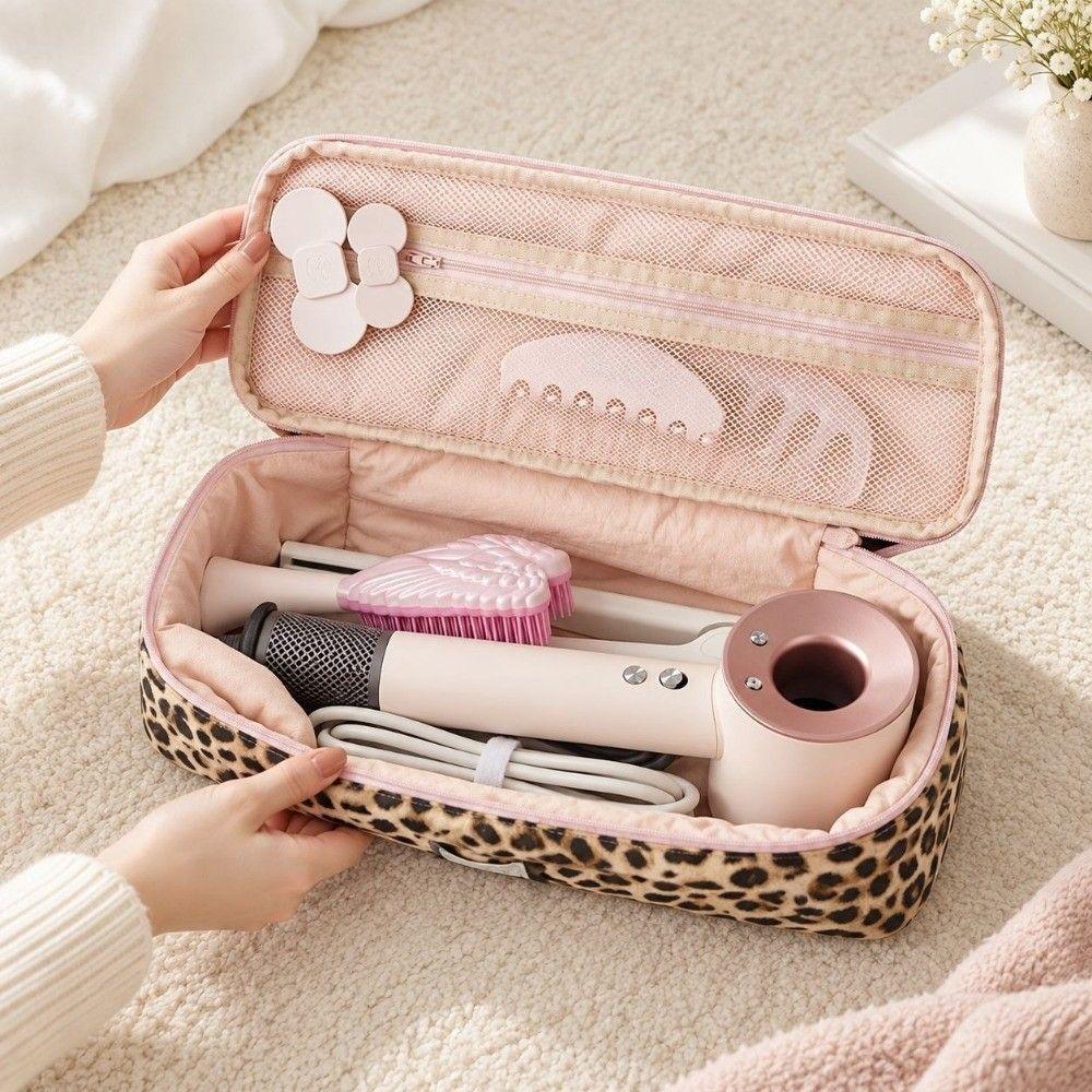 Large Capacity Hair Dryer Storage Bag With Handle Styling Tool Case Makeup Bag For Girls