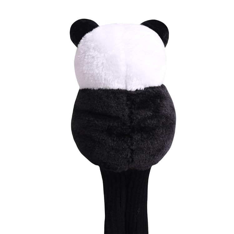 Golfschläger Panda Tier Nummer Schwarz Plüschmaterial BRA-VORA Schlägerhaube, Design, 1, & Weiß,