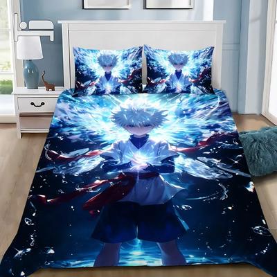 Ensemble de literie imprimé en 3D Anime Hunter X Hunter, pour Filles Adultes Simple Jumeau Queen Size, Housse de couette Taie d'oreiller Literie