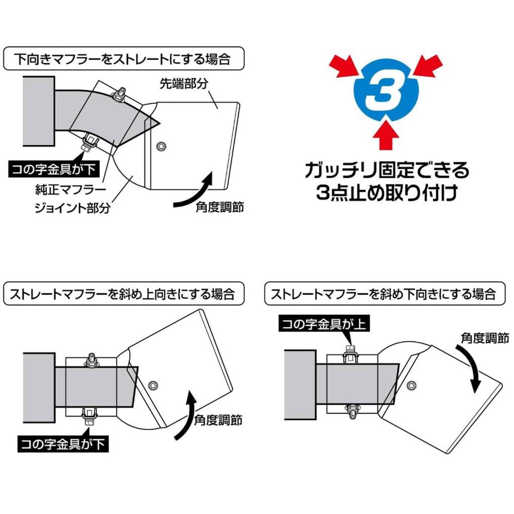 East field Universal Universal Oval Muffler Cutter for Exterior Vehicles, Titanium Blue (L), Adjustable