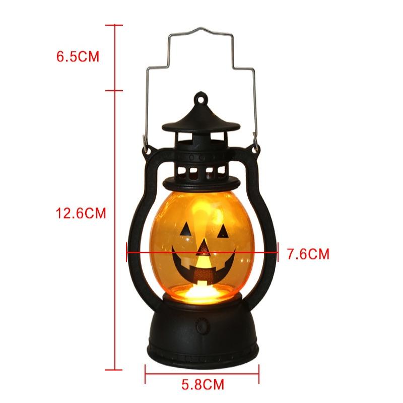 Halloween Led Pumpkin Lantern Lights Hanging Retro Ghost Lamp Halloween Party Home Table Decorations Bar Haunted Horror Props