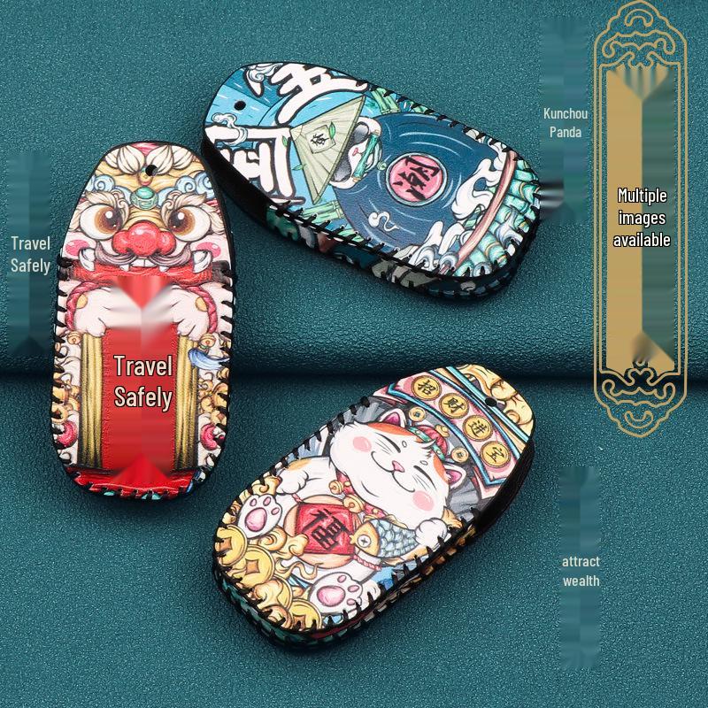 Li Xiang Key Case: High-End 21/22 Model Protective Bag, Full Coverage, National Style Design