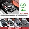 N61R-Console Multimedia Knob Switch Button Cover Trim For BMW 1 2 3 4 5 7 X1 X3 X4 X5 X6 7-Button Idrive (Crystal)