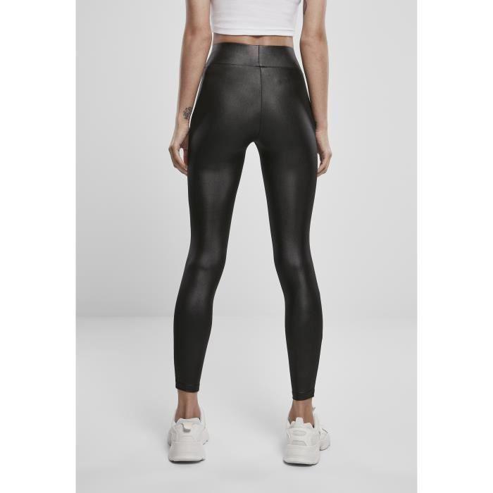 Damen Leggings - Urban Classics - Lederimitat - Schwarz - Fitness - Laufen