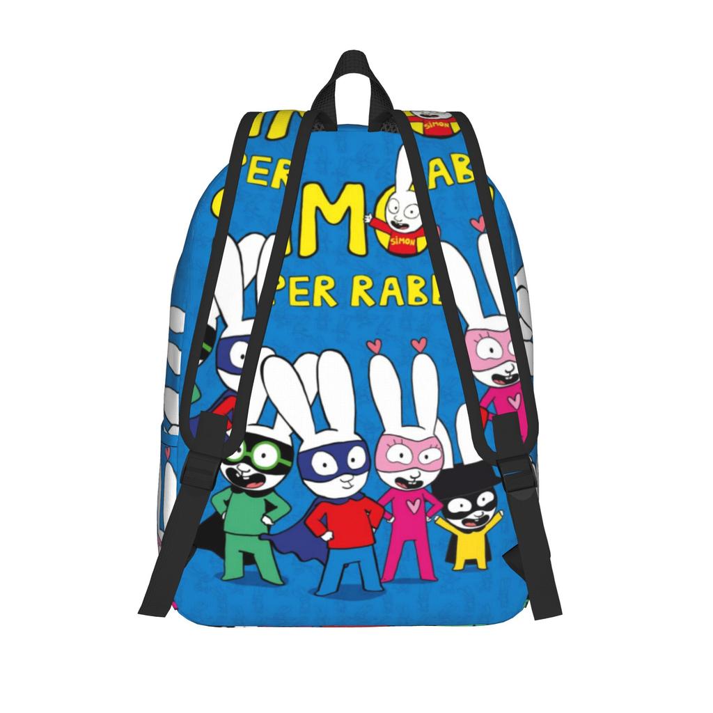 Simon Super Rabbit Backpack for Men Women Fashion Student Business Daypack  College Canvas Bags Lightweight