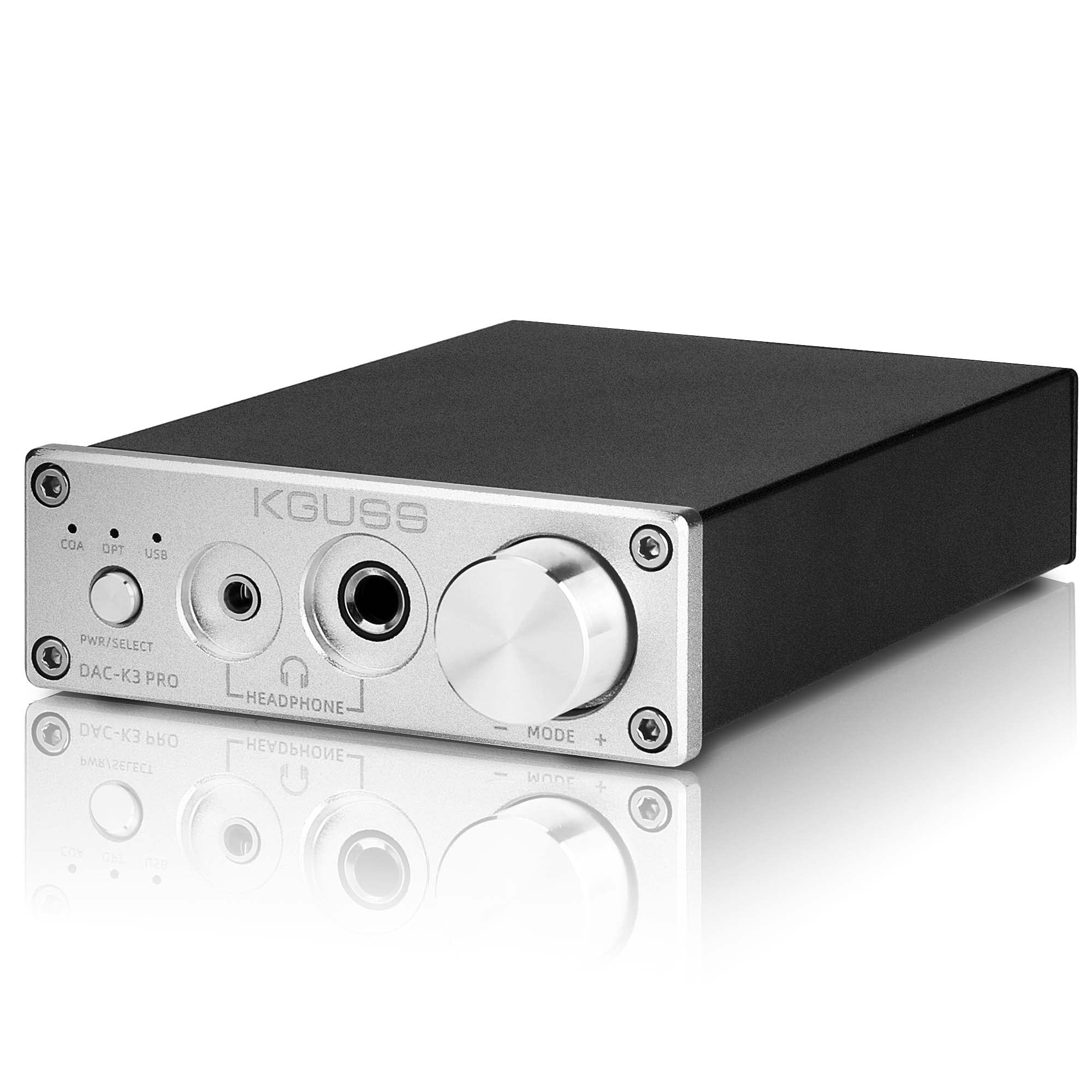 

KGUSS K3 PRO USB DAC Підсилювач для навушників Оптичний коаксіальний RCA 24Bit 192KHz DA конвертер Вбудований підсилювач для навушників Сумісність з високою роздільною здатністю