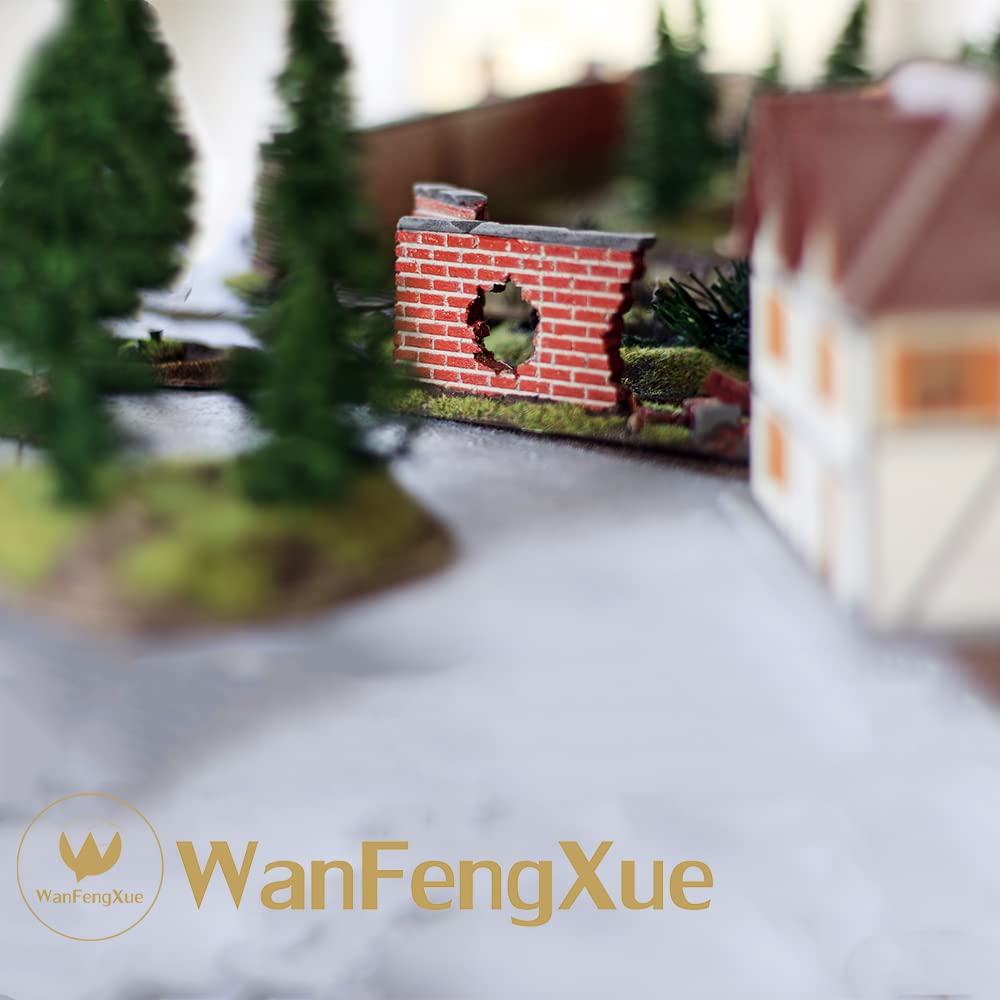 Miniatur Miniatur Modell Garten Zubehör 100er Pack Ziegelsteine, Maßstab 1/35, Teile, Ziegelsteine, DIY, Diorama, Bauen, (rot)