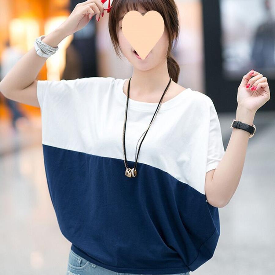 High Quality Summer Korean Style Women's Patchwork Plus Size T-Shirt