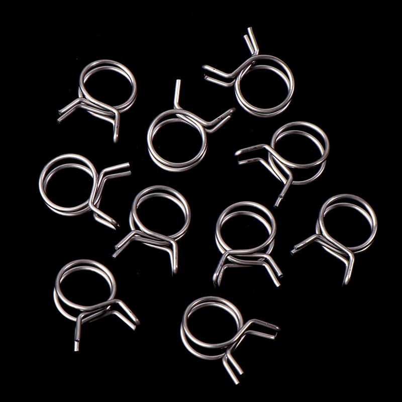 10 Stück 5 mm - 14 mm Schlauchschellen Edelstahl Rohrschlauch Federklemmen Kraftstoffleitung Schlauchschellen Dichtrohrklemmen für Boote Motorräder