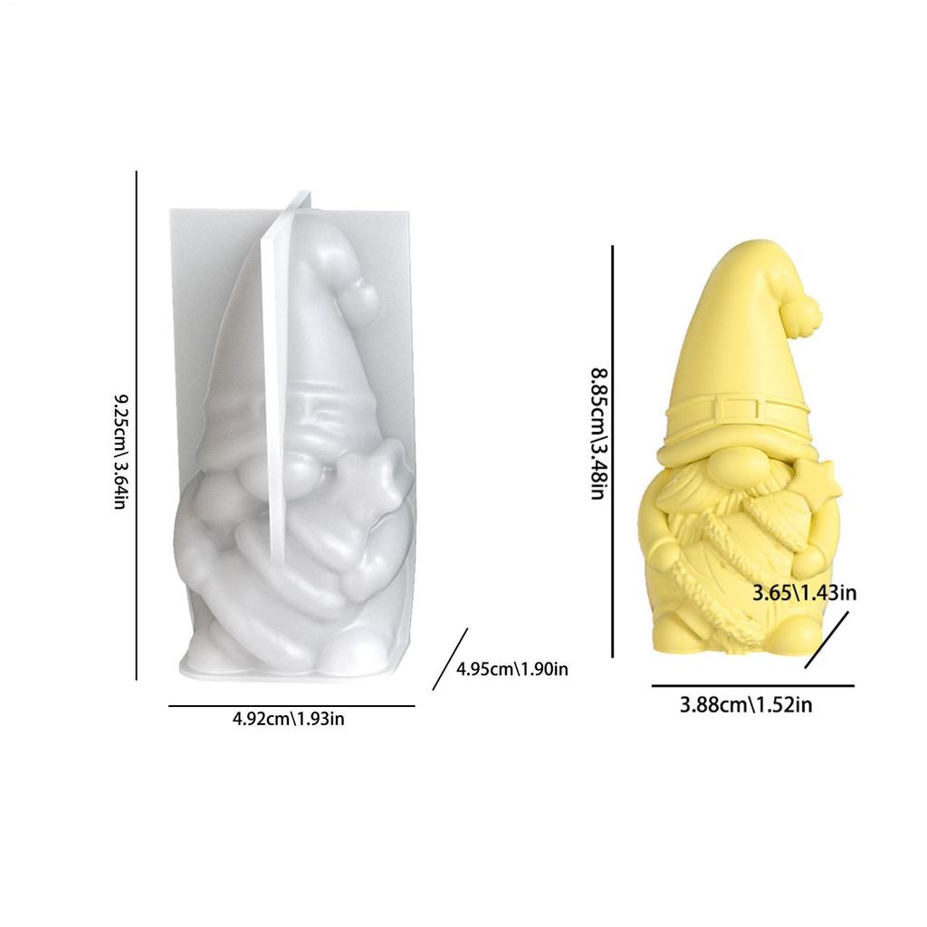 Christmas Resin Molds Gnome Tree Mold Silicone Aromatherapy Moulds for Candle Making Epoxy Resin Craft Gypsum Wax Clay Plaster