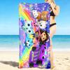 1Pc Rainbow Adventure Friends Beach Towel, Quick Dry, Multi-Use for Beach Pool Gym Yoga Home Travel, Christmas, Halloween, Xmas Gift M928361
