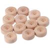 30pcs 3x1.2cm Craft Wheels 3.5mm Hole Unfinshed Wheels Mini Wood Wheels Treaded Wheels  Wood Carfts