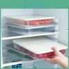 Congelator vertical Depozitare Alimente Container Găluște Stackabil Cutie Conservare Alimente Cu Capac Pătrat Plastic Strat Simplu Sigilat Cutie Transparentă