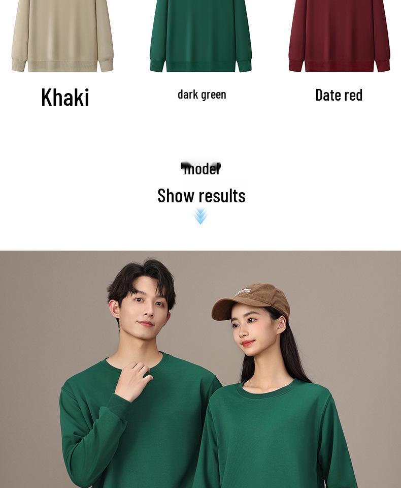 2025 Women's Custom Thick Loose Round Neck Hoodie - Autumn/Winter Fashionable Casual Long Sleeve Workwear Uniform