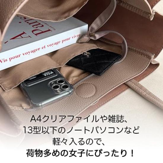 SARAi LLC Bolsa Tote Feminina, Grande Capacidade, Tamanho A4, Leve, Perfeita para o Trajeto, Trabalho, Escola e Mais, Com Zíper, Grande, Leve,