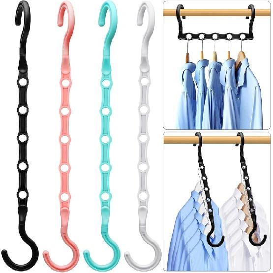 Closet Organizers and Storage, Sturdy Space Saving Hanger for Heavy Clothes, Upgraded Cascading Hangers, Magic Closet Organization Clothes Hangers,
