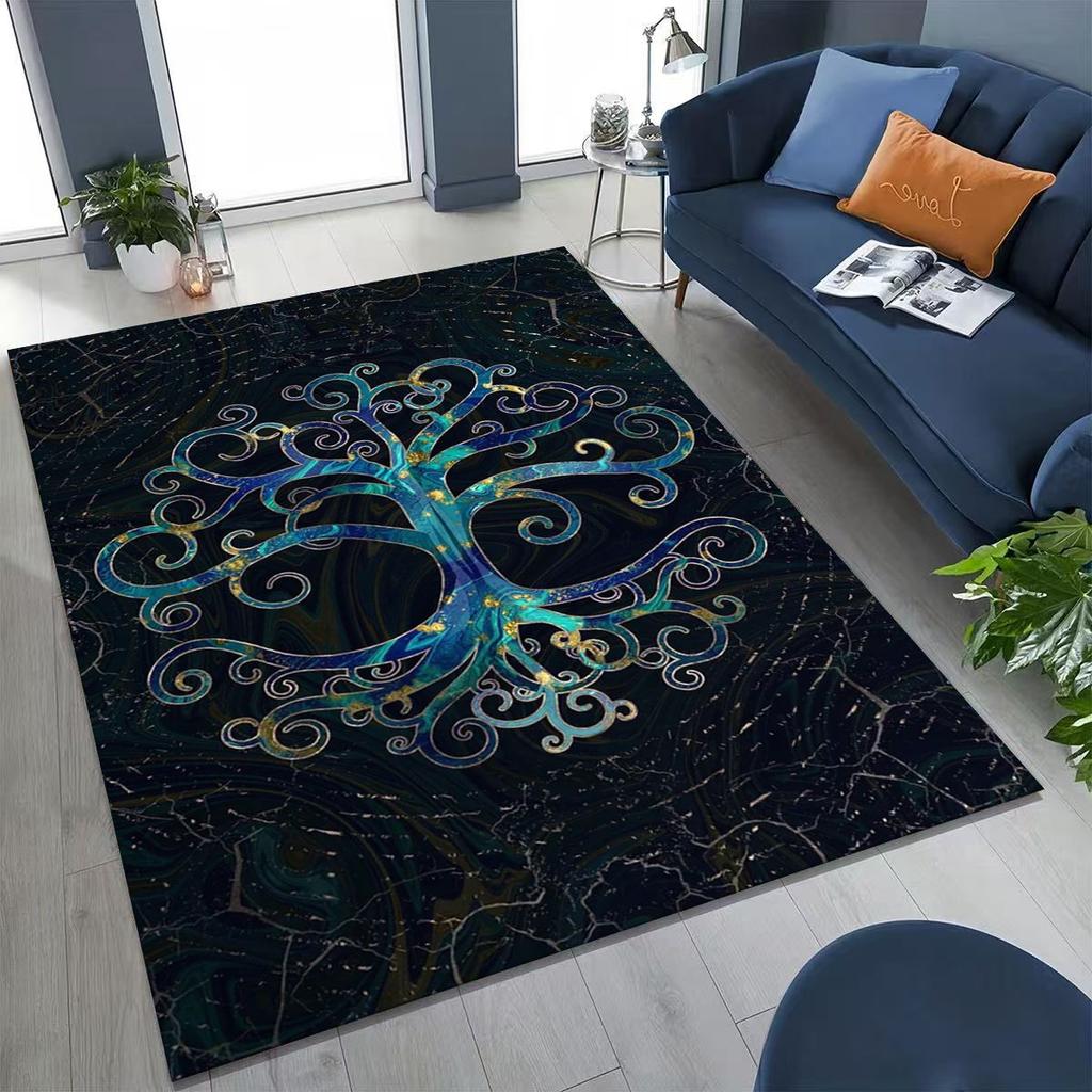 Nordic Dream Tree of Life Symbol Totem Yggdrasil Rug for Bedroom Living Room Sofa Home Doormat Decor,kid Non-slip Floor Mat Gift