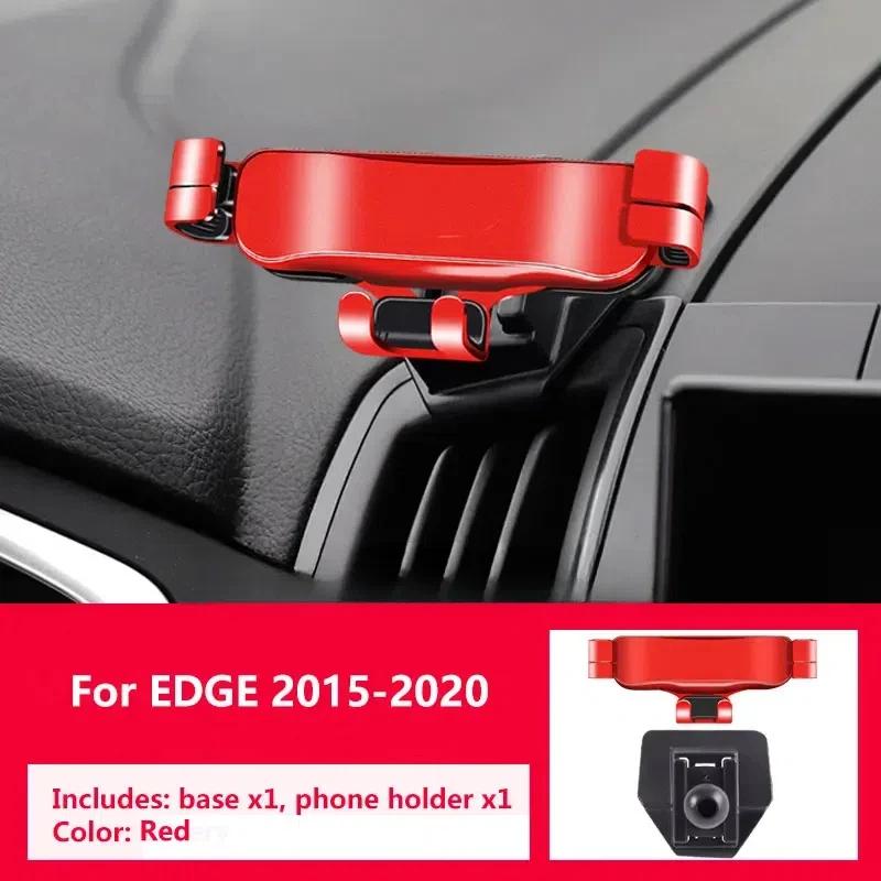 Gravity Car Accessories Phone Holder For Ford Edge 2015- Not Block Vent Paired With A Special Bracket Base Rotatable Red2015-2020