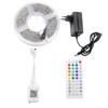 12V RGB Bluetooth 5050 LED Strip Light Set, 44-Key Remote & App Music Sync, Seven-Color Atmosphere Lighting for Bedroom