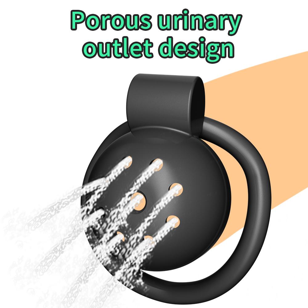 Gaiola de Castidade com 5 Anéis Gaiola para Pênis Brinquedo Sexual para Adultos Bondage de Pênis Trava Uretral Macho Cuckold Erótico Casal Brinquedo BDSM