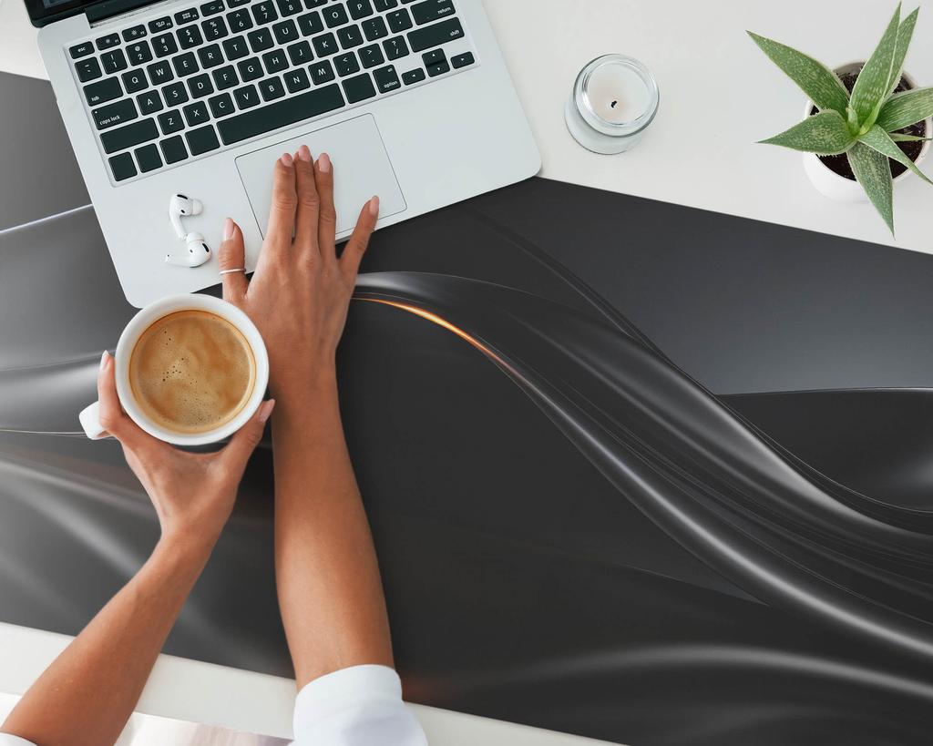 Desk Mat Protective Mat Keyboard Mouse Wavy Reflections 120X60 Cm