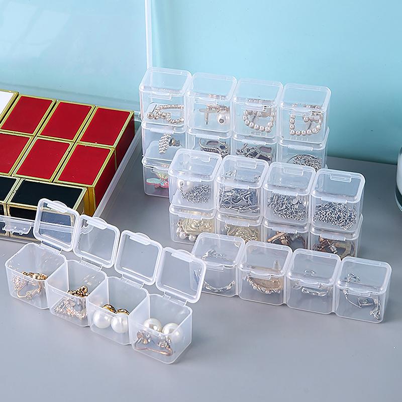 56/28 Fächer Transparente Schmuckaufbewahrungsbox Nail Art Ohrringe Ring Perlen Behälter Heimaufbewahrung Organisation