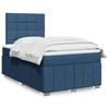VidaXL Slat Bed Base with Blue Mattress 120x190 Cm Fabric 3291613
