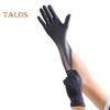 100Pcs Black Nitrile Disposable Gloves Medical Exam Latex Powder-Free Food Safe Textured Fingertips Anti-Slip Design Thick Gloves for Beauty Tattoo