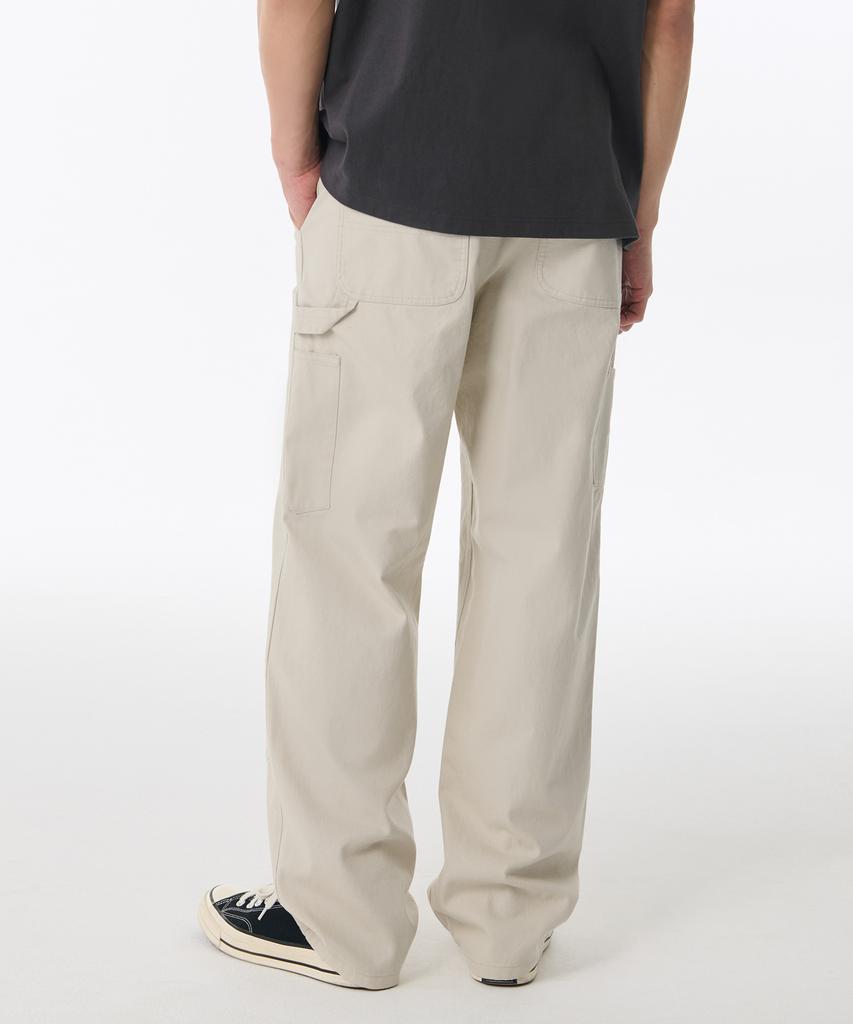 Musinsa Standard Canvas Regular Fit Double Knee Carpenter Pants [Cream]