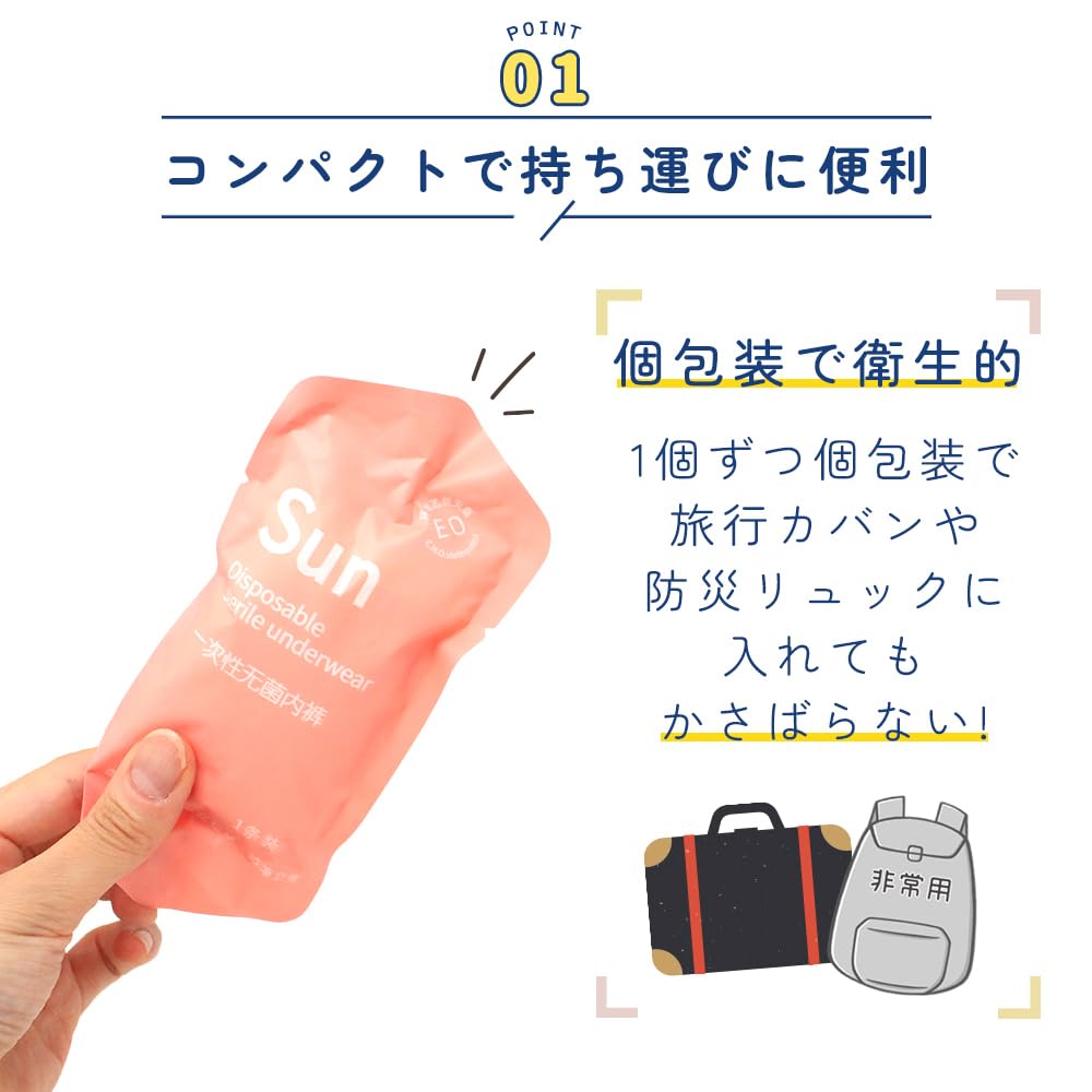 MILASIC Disposable Solid XL Disposable Perfect for and Disaster Preparedness Emergency Emergency Disaster Preparedness Panties, 10-Piece Set, Color,