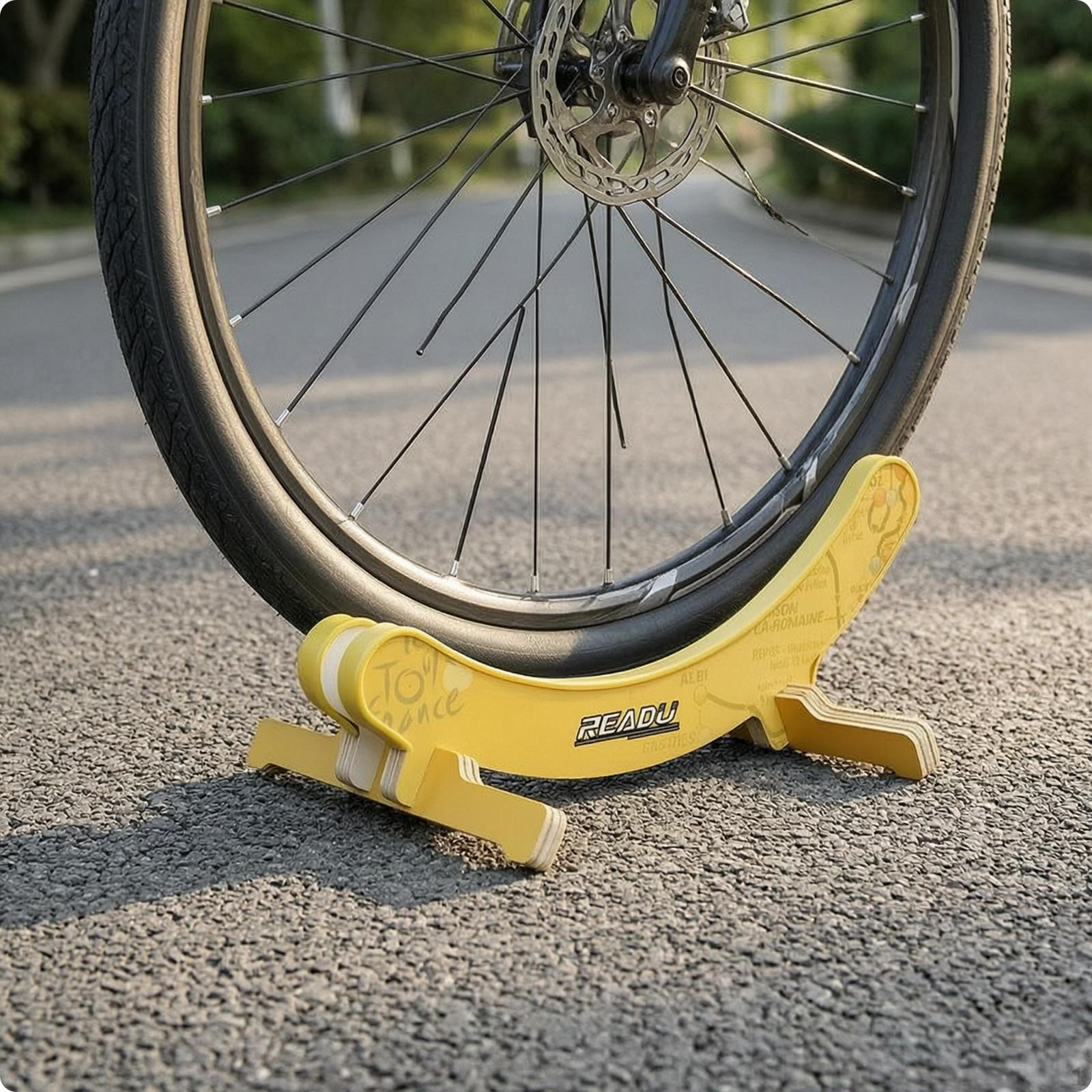 Road Bike Stand AntiSlip Wooden Shielded