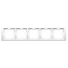 5-gang Frame - Universal Horizontal and Vertical, White, BASIC NEOS