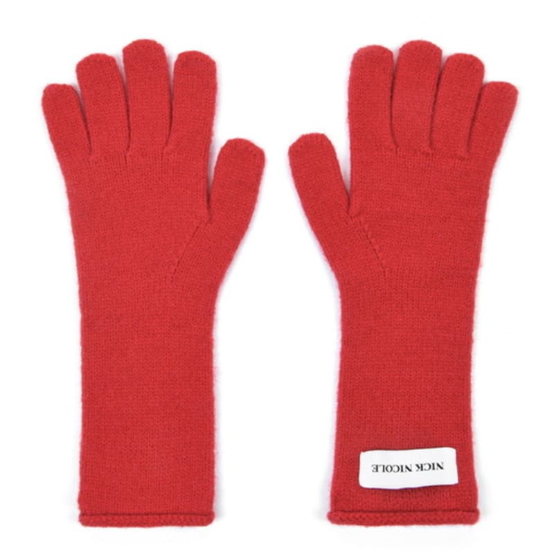 NICK&NICOLE NICOLE RIBBED KNIT GLOVES_IVORY