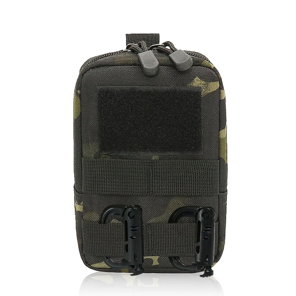 Molle Pouches Tactical Compact Water-Resistant EDC Pouch Bag Small Utility Pouch with Carabiner for Outdoor Hiking Camping