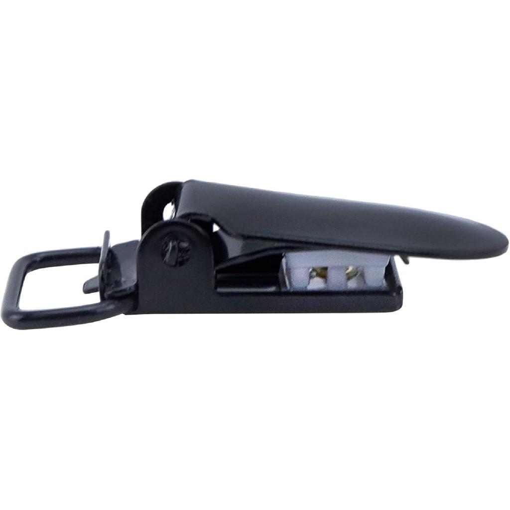 T Tulead Suspender Clips Black Clips Metal Holder Clip Fasteners Pants Clip Buckle Clamps Pack of 20
