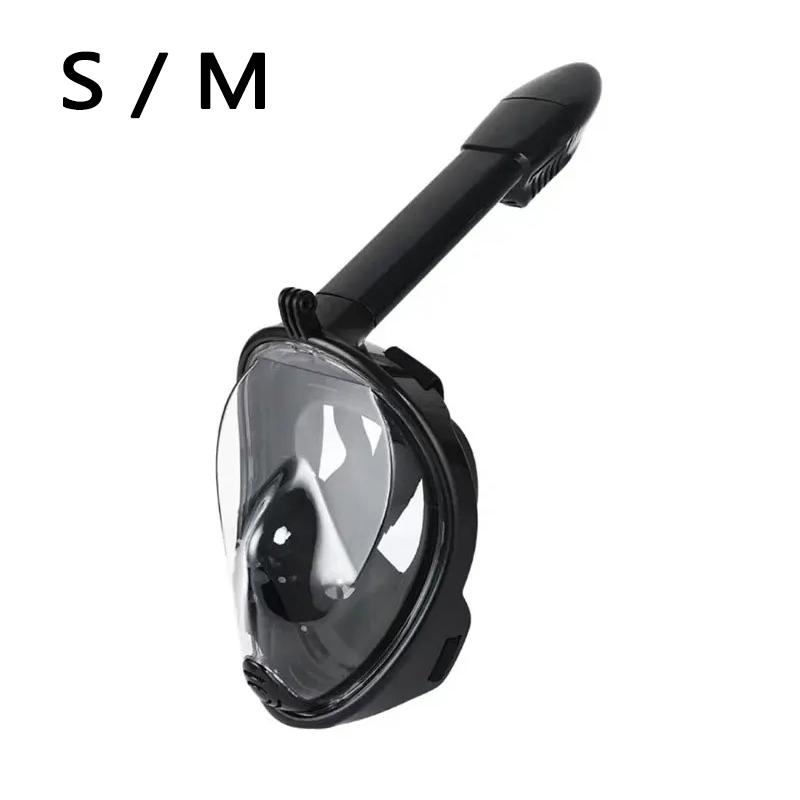 

Маска для сноркелинга, полнолицевые маски для дайвинга, оснащенные держателем для камеры, складные, панорамный обзор на 180 градусов, противотуманные и водонепроницаемые