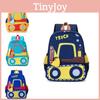 Cheerful Excavator Themed Backpack For Preschool Boys And Girls Lightweight Durable Design Perfect For Ages 3 To 6