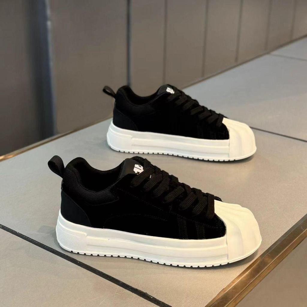 Zapatillas de Gamuza Europeas para Hombre 2025: Tendencia de Otoño Puntera de Concha con Suelas Gruesas