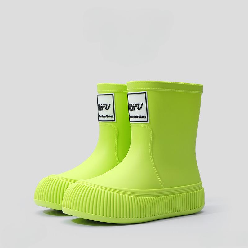 Bottes de pluie pour femmes, antidérapantes, tendance, légères, souples, chaussures de pluie, de pêche en plein air, semelles épaisses, chaussures imperméables, mode, confortables