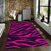 Pink and Black Zebra Print carpet Non-slip rug suitable for living room and bedroom sofas